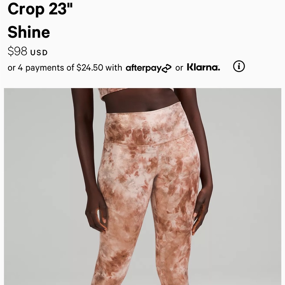 Lululemon align HR crop 23”